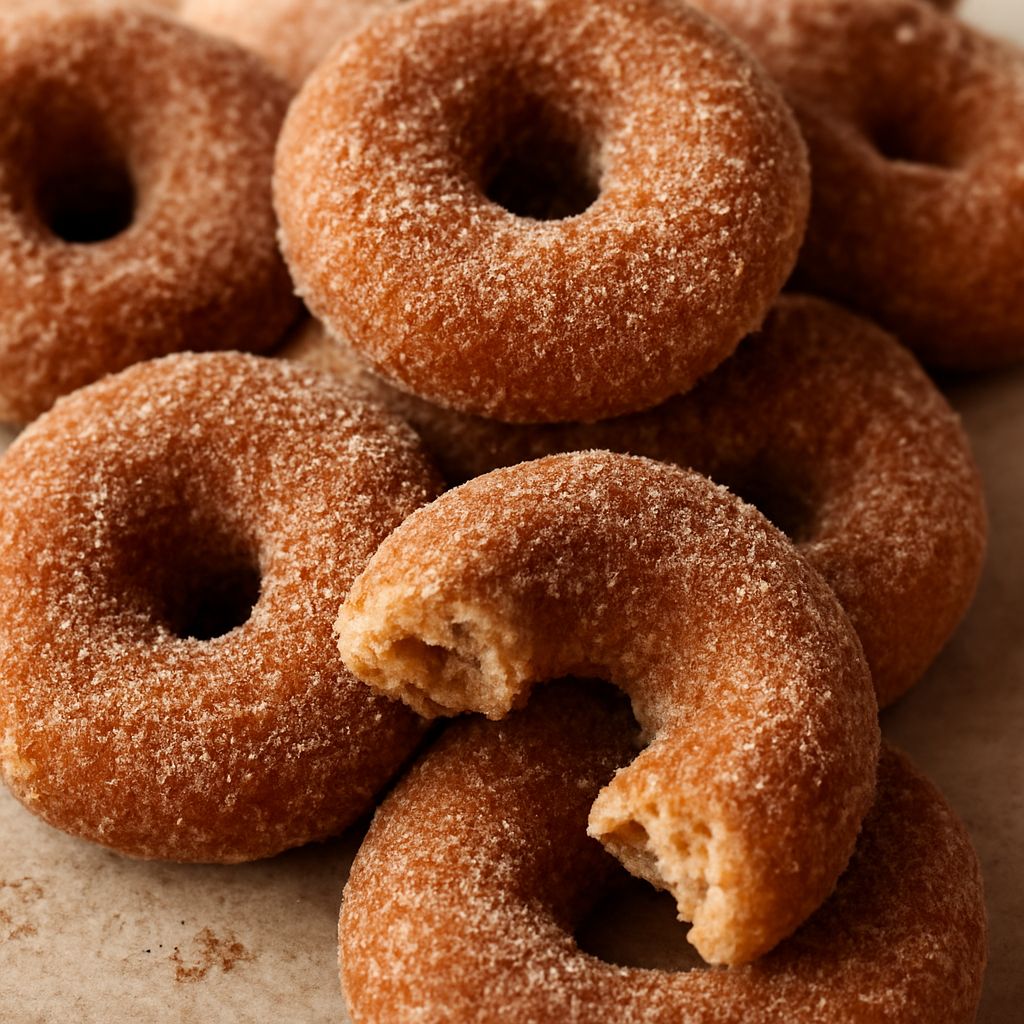 Delicious baked apple cider donuts and traditional cider donuts