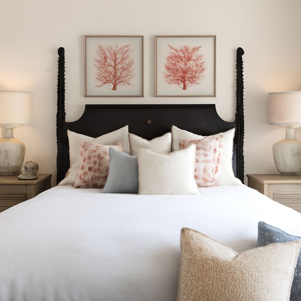 Beach themed decor with ocean decor elements