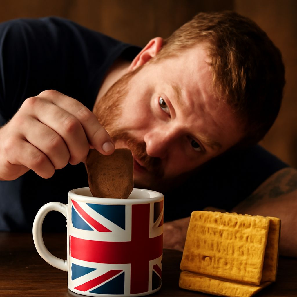 A variety of British biscuits and English cookies on a table