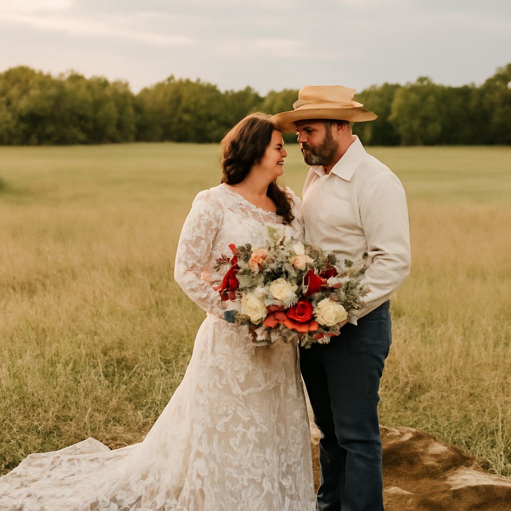 A collection of country wedding dresses including casual and vintage styles