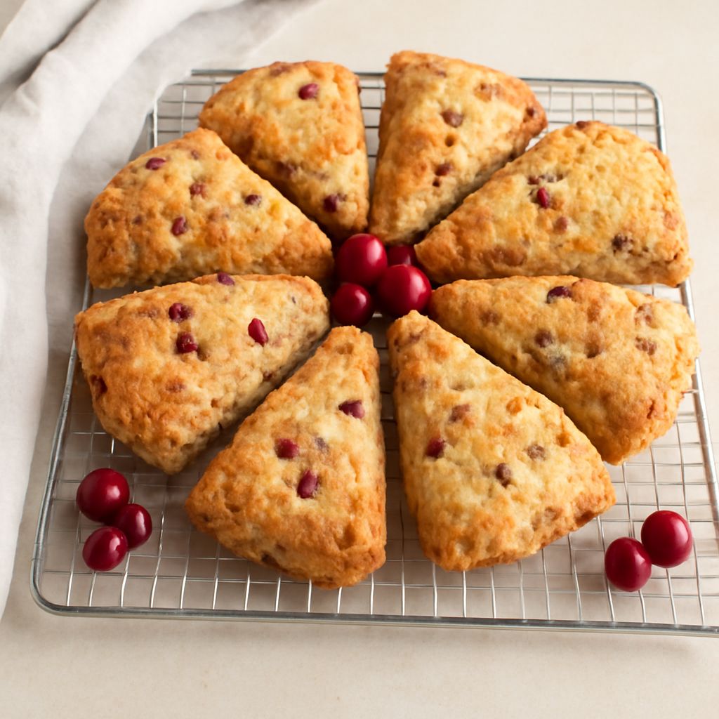 Delicious cranberry scones with an easy cranberry scone recipe