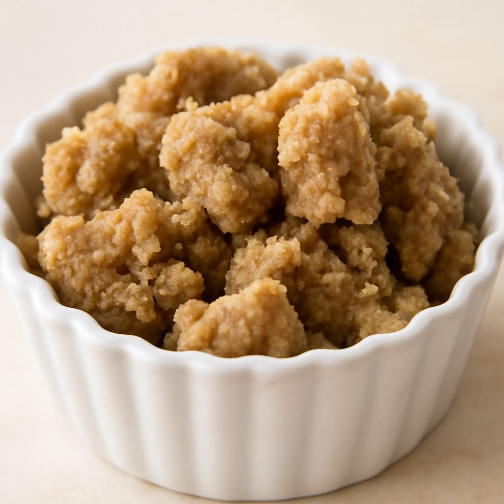 Delicious crumble topping with brown sugar and crumb topping variations