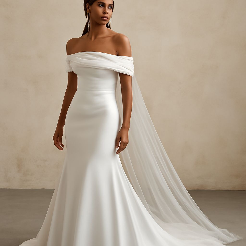 Fit and flare wedding dress and fitted wedding dresses