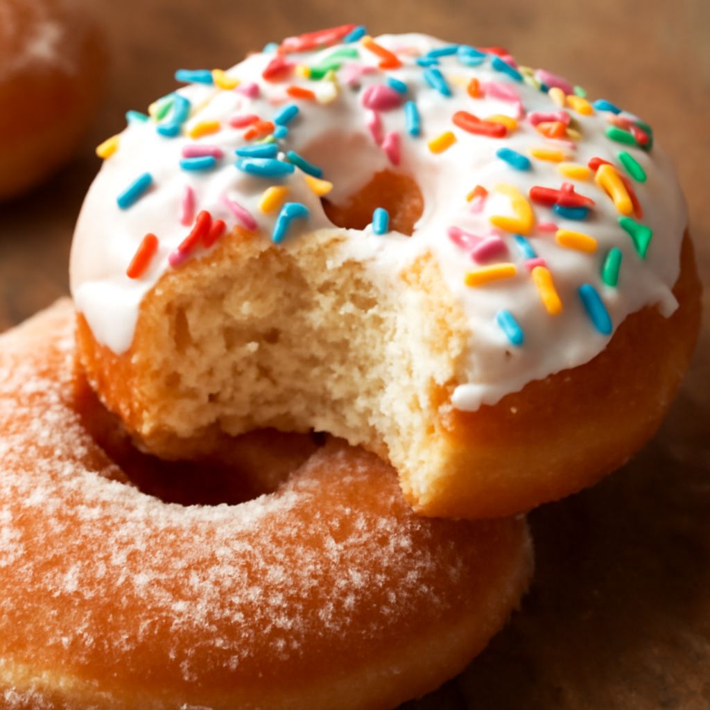 Delicious fried donuts made with an easy fried donut recipe