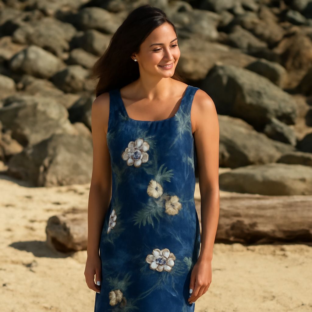 Vibrant Hawaiian print dresses and Hawaiian style dresses