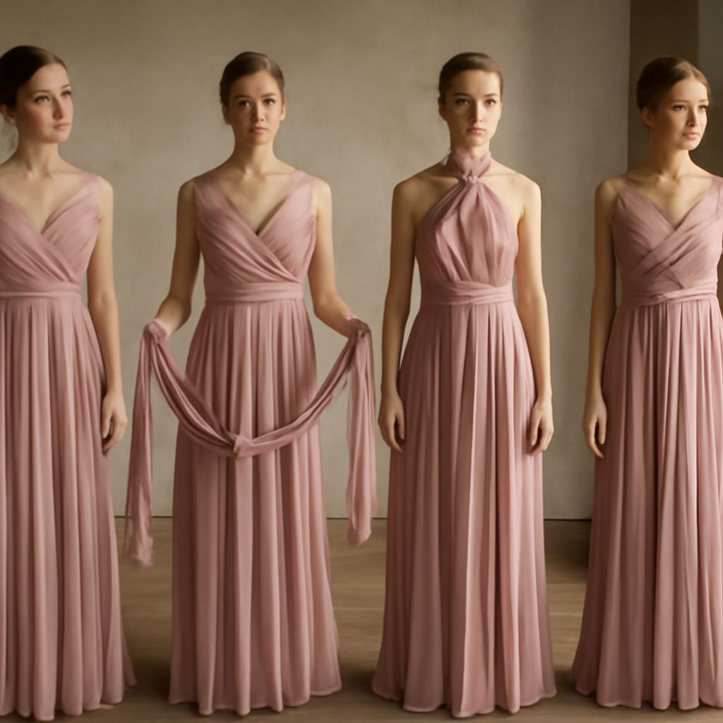 Infinity dress and multiway dress options for bridesmaids