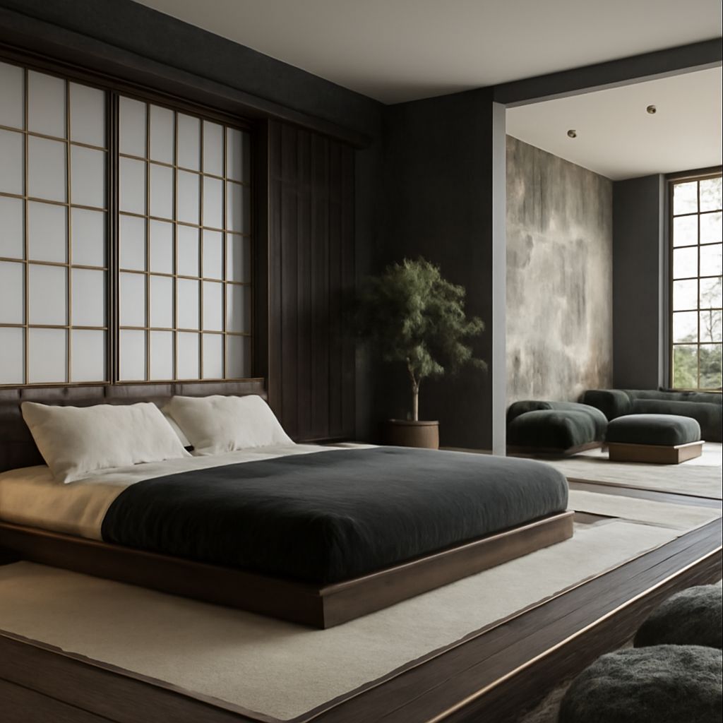 Modern Japanese home exterior showcasing modern Japanese house design