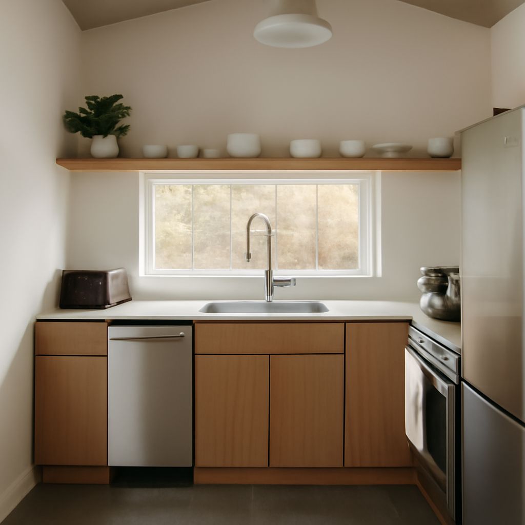 Modern open kitchen with open floor plan and open concept design