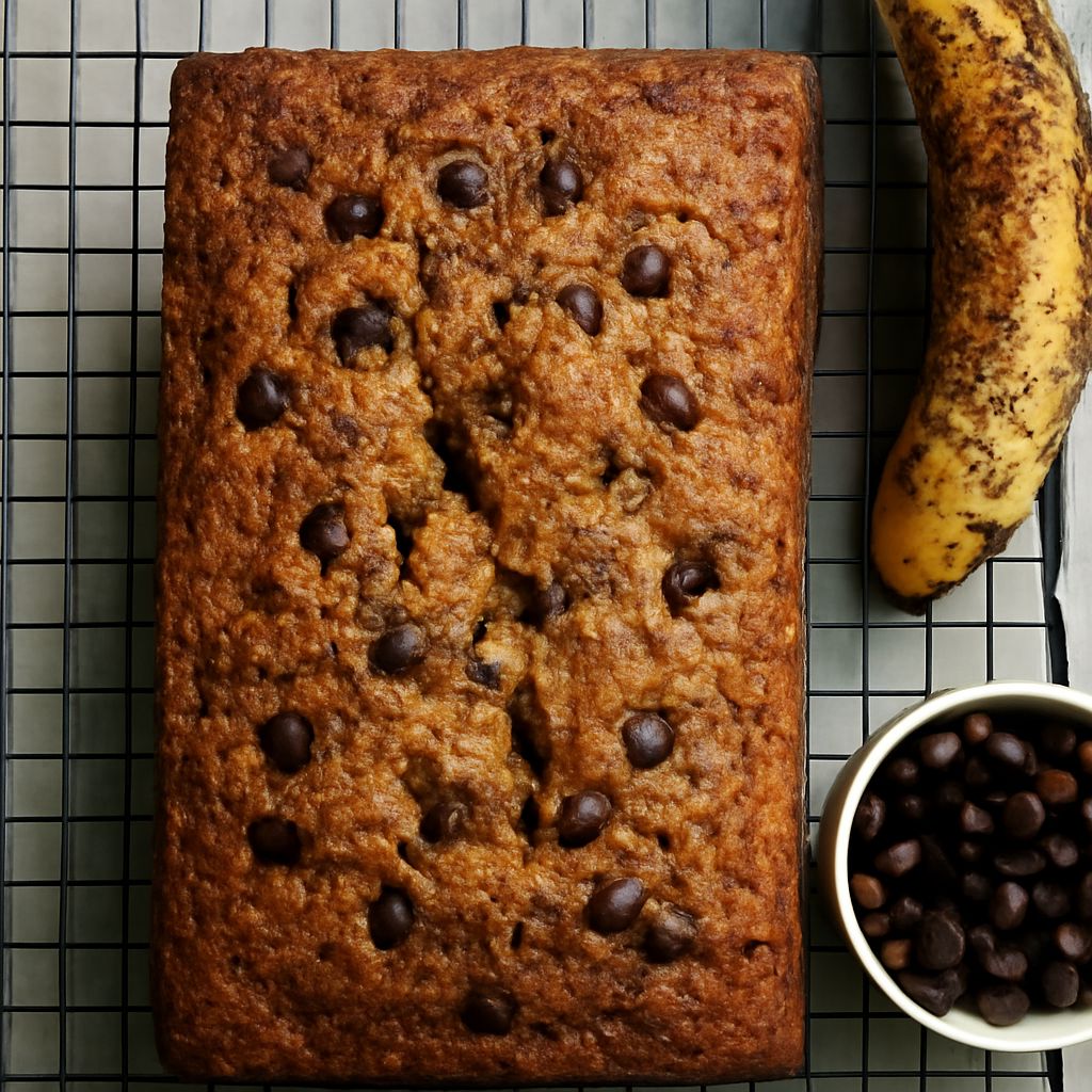 Delicious banana bread recipe with two bananas