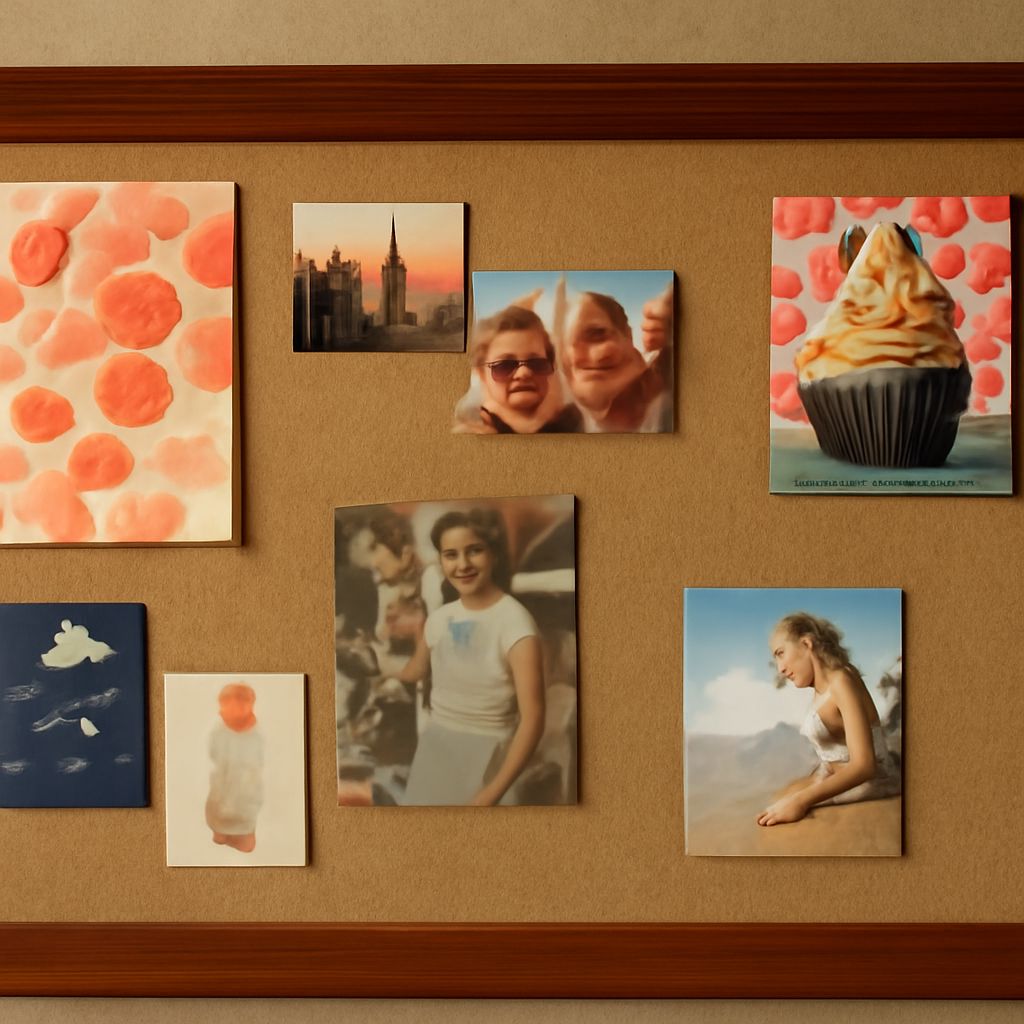Stylish cork board wall design with decorative cork boards