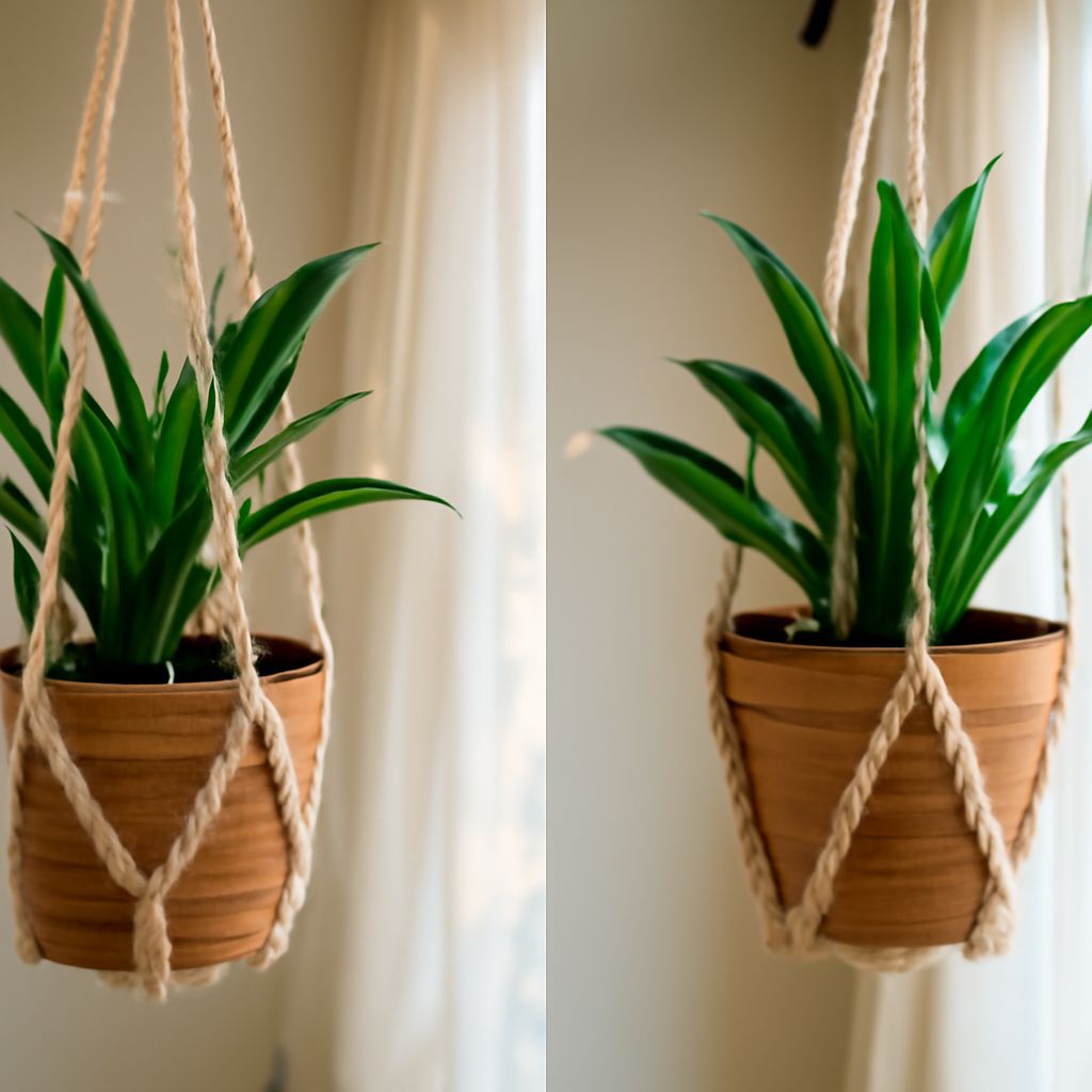 Beautiful macrame plant hangers and macrame pot hangers