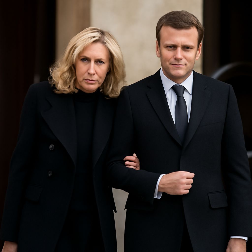 Emmanuel Macron and his wife Brigitte